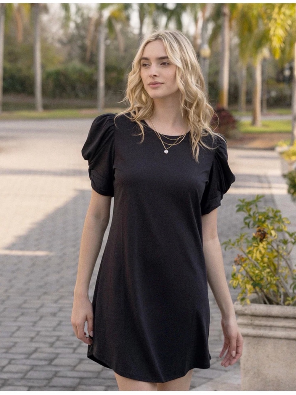 Summersalt Luxe Pima Peruvian Cotton Puff Sleeve Dress – Size Medium NWT